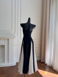 Elegant A line Spaghetti Straps Black Prom Dresses Formal Summer Wedding Guest Dresses Wedding Guest Outfit HZ1121