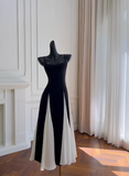 Elegant A line Spaghetti Straps Black Prom Dresses Formal Summer Wedding Guest Dresses Wedding Guest Outfit HZ1121