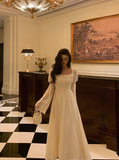 Sexy A Line White Square Chiffon 21st Birthday Dress Party Gown Birthday Outfits Birthday Dress Ideas For Women HZ1121