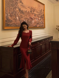 Sexy Sheath Burgundy Long Sleeves 21st Birthday Dress Party Gown Birthday Outfits Birthday Dress Ideas For Women HZ1121