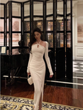 Sexy Mermaid White Long Sleeves 21st Birthday Dress Party Gown Birthday Outfits Birthday Dress Ideas For Women HZ1121