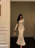 Sexy Mermaid Long Sleeves 21st Birthday Dress Party Gown Birthday Outfits Birthday Dress Ideas For Women HZ1121