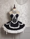 Vintage Ball Gown Halter Black 22nd Birthday Dress Lolita Dress Cute Lolita Outfits HZ1121