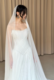 Modest Sheath Chiffon Wedding Dresses, Sleeveless Bridal Gowns Simple Wedding Gowns HZ1121
