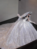Luxury Sweetheart Neck Ball Gown Beaded Long Wedding Dresses Tulle White Bridal Dresses Sleeveless Bridal Gowns HZ1121