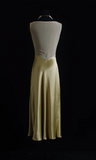 Vintage Sheath Silk Light Yellow Mother of the Bride Dress HZ1121
