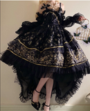 Cute Spaghetti Strap Ball Gown Chiffon Birthday Dress Sweet White Lolita Dresses HZ1121