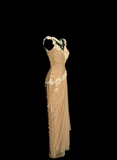 Vintage Sheath Straps Chiffon Gold Mother Of Bride Dress Party Gown Tea Length For Summer Women HZ1121
