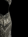 Elegant Glamour Mermaid V Neck Sequin Gray Backless Long Prom Dresses Party Dress Evening Dress HZ1121