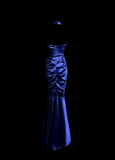 Elegant Glamour Mermaid Halter Royal Blue Satin Long Prom Dresses Party Dress Evening Dress HZ1121