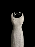 Elegant Glamour Mermaid Square White Sequin Long Prom Dresses Party Dress Evening Dress HZ1121