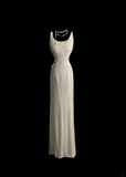 Elegant Glamour Mermaid Square White Sequin Long Prom Dresses Party Dress Evening Dress HZ1121