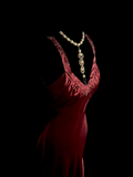 Elegant Glamour Mermaid Straps Burgundy Satin Backless Long Prom Dresses Party Dress Evening Dress HZ1121