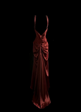 Elegant Glamour Mermaid Straps Burgundy Satin Backless Long Prom Dresses Party Dress Evening Dress HZ1121