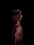 Elegant Glamour Mermaid One Shoulder Burgundy Satin Long Prom Dresses Party Dress Evening Dress HZ1121