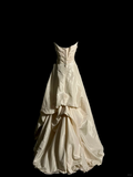 Pretty Wedding Dress Ball Gown Strapless Ivory Satin Vintage Wedding Dresses Bridal Gowns HZ1121