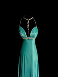 Elegant Glamour Mermaid Spaghetti Straps Blue Satin Long Prom Dresses Party Dress Evening Dress HZ1121