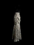 Vintage Mermaid Sweetheart Black Satin Long Prom Dresses Ruffles Evening Gowns Evening Dress HZ1121