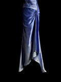 Vintage Mermaid Spaghetti Straps Satin Long Prom Dresses Ruffles Evening Gowns Evening Dress HZ1121