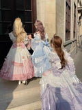 Vintage Ball Gown Off The Shoulder Short Sleeves Spring 16th Birthday Dress Lolita Summer Dress 18th Birthday Outfits HZ1121
