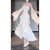 Vintage High Low Spaghetti Straps White 16th Birthday Dress Lolita Dress Sweet Birthday Outfits HZ1121