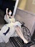 Vintage Ball Gown Off The Shoulder Short Sleeves 16th Tulle Birthday Dress Lolita Dress Birthday Outfits HZ1121