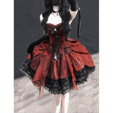 Cute Ball Gown Sweetheart Burgundy Short Lace Summer 18th Birthday Dress Lolita Dress Birthday Outfits HZ1121
