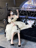 Vintage Ball Gown Off The Shoulder Short Sleeves 16th Tulle Birthday Dress Lolita Dress Birthday Outfits HZ1121