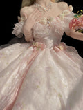 Vintage Ball Gown Off The Shoulder Short Pink Summer 18th Birthday Dress Lolita Dress Mini 18th Birthday Outfits Short Lolita Outfit HZ1121