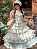 Vintage Ball Gown 2 Pieces Summer Holiday Dresses 16th Birthday Dress Lolita Dress Birthday Outfits HZ1121