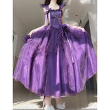 Vintage A line Spaghetti Straps Grape 16th Birthday Dress Lolita Dress Birthday Outfits HZ1121
