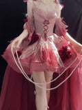 Vintage Ball Gown Spaghetti Straps Ombre Pink 16th Birthday Dress Lolita Dress Birthday Outfits HZ1121