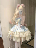 Vintage Ball Gown Halter Lace Short Mini Summer 18th Birthday Dress Lolita Dress Birthday Outfits HZ1121