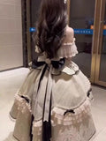 Pretty High Low Square Neck Lace Summer 18th Birthday Dress Lolita Dress Birthday Outfits HZ1121