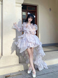 Vintage Ball Gown Lilac Short Mini Summer 18th Birthday Dress Lolita Dress Birthday Outfits HZ1121