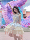 Vintage Ball Gown High Neck Short Mini Summer 18th Birthday Dress Lolita Dress Birthday Outfits HZ1121