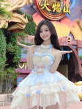 Vintage Ball Gown High Neck Short Mini Summer 18th Birthday Dress Lolita Dress Birthday Outfits HZ1121