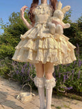 Vintage Ball Gown High Neck Lace Summer 18th Birthday Dress Lolita Dress Birthday Outfits HZ1121