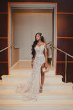 Sexy Mermaid Sweetheart Black Girl Sequin Slit Long Birthday Dress Prom Dress Graduation Dresses HZ1121