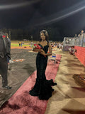 Gorgeous Mermaid Sweetheart Black Sequin Black Girl Birthday Dress Prom Dress Birthday Outfits For Women HZ1121