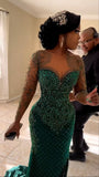 Classy Mermaid Sweetheart Green Sequin Prom Dresses Summer Wedding Guest Dresses Wedding Guest Outfits HZ1121