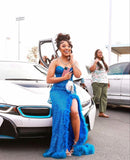 Gorgeous Mermaid Sweetheart Royal Blue 23rd Birthday Dress Prom Dress Birthday Outfits For Women HZ1121