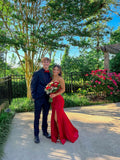Pretty Mermaid Strapless Red 18th Birthday Dress Prom Dress Birthday Outfits For Women HZ1121