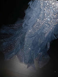 Gorgeous Mermaid Halter Blue Sequin Long Prom Dress Party Dress Graduation Dresses HZ1121