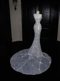 Gorgeous Mermaid Sweetheart Sequin Long Prom Dress Party Dress Graduation Dresses HZ1121