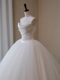 Modest Wedding Dress Ball Gown Sweetheart Tulle White Long Wedding Dresses Brides Dress Bridal Gowns HZ1121