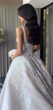 Pretty Wedding Dress Ball Gown Square Neck Lace White Wedding Dresses Bridal Gowns HZ1121