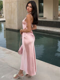 Pretty Sheath Straps Pink Night Dinner Evening Dresses Formal Summer Wedding Guest Dresses Wedding Guest Outfits HZ1121