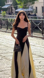 Simple A line Spaghetti Straps Black 20th Birthday Dress Chiffon Prom Dress 18th Birthday Outfits For Women HZ1121