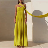 Classy A line Sweetheart Chiffon Long Prom Dresses Formal Summer Wedding Guest Dresses Wedding Guest Outfit HZ1121